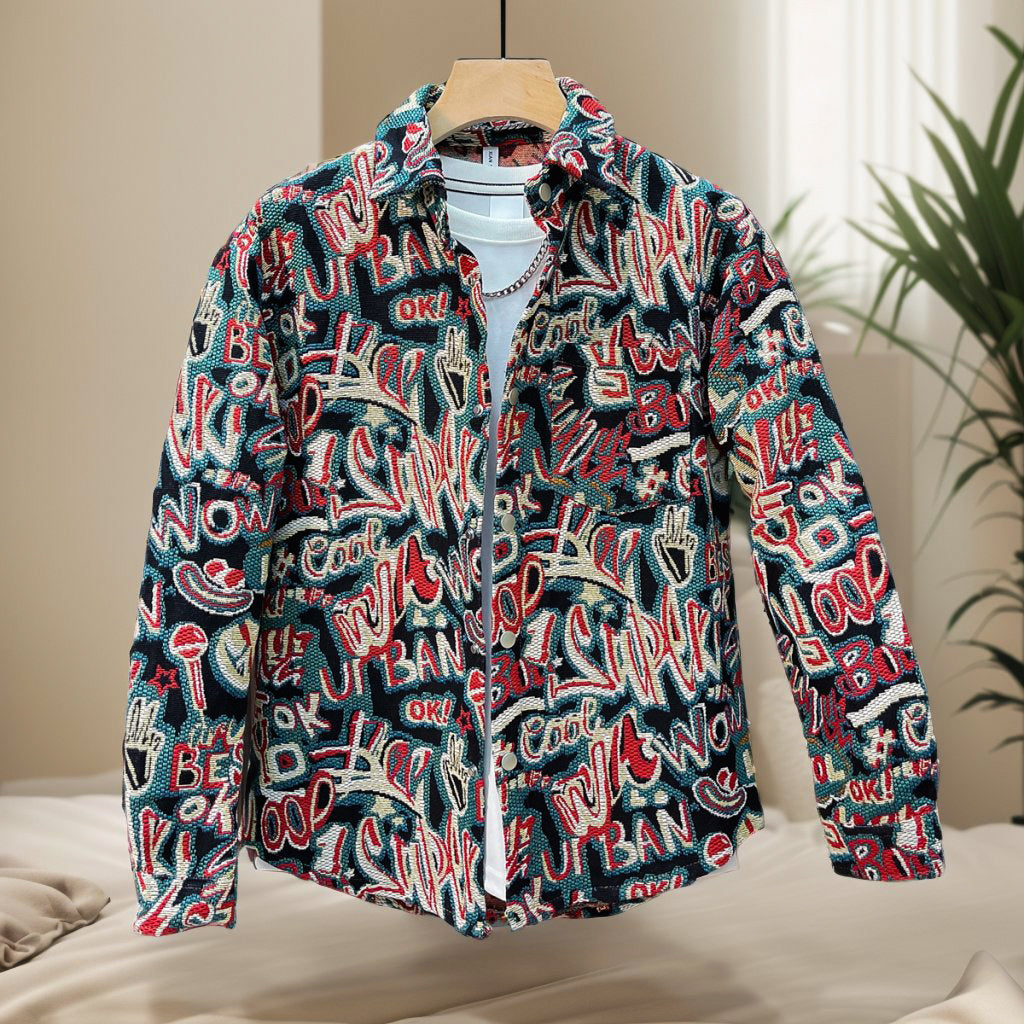 Trendy jacquard voguishli jacket –