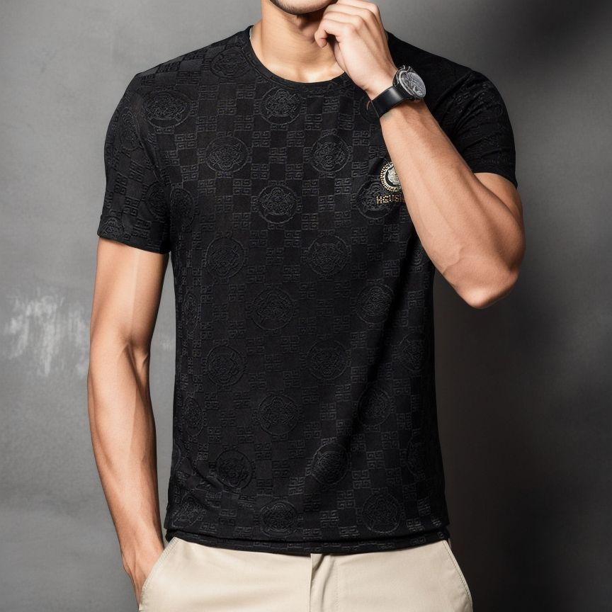 Embossed Tiger Lightweight Breathable T-Shirt