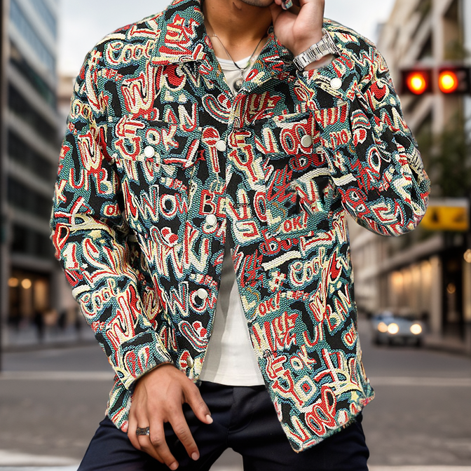 Trendy jacquard jacket