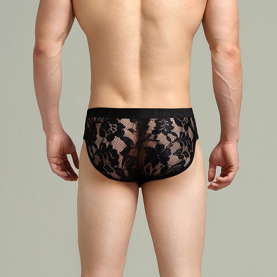 Lace fabric men's underwear