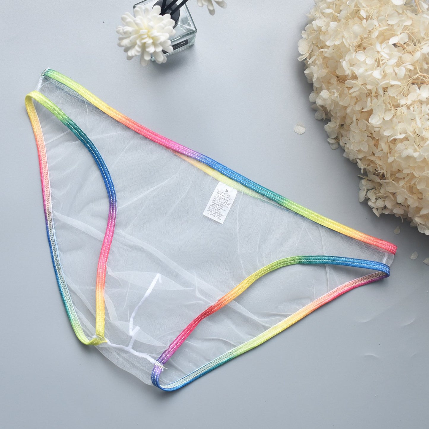 Rainbow Edge Mesh Briefs