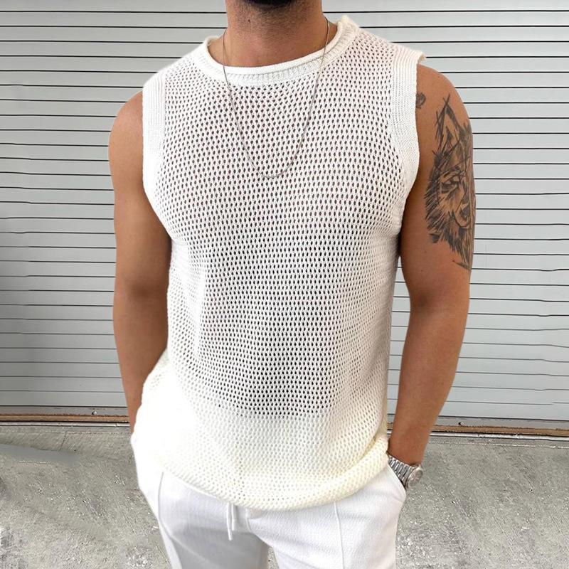 Hollow breathable sexy vest