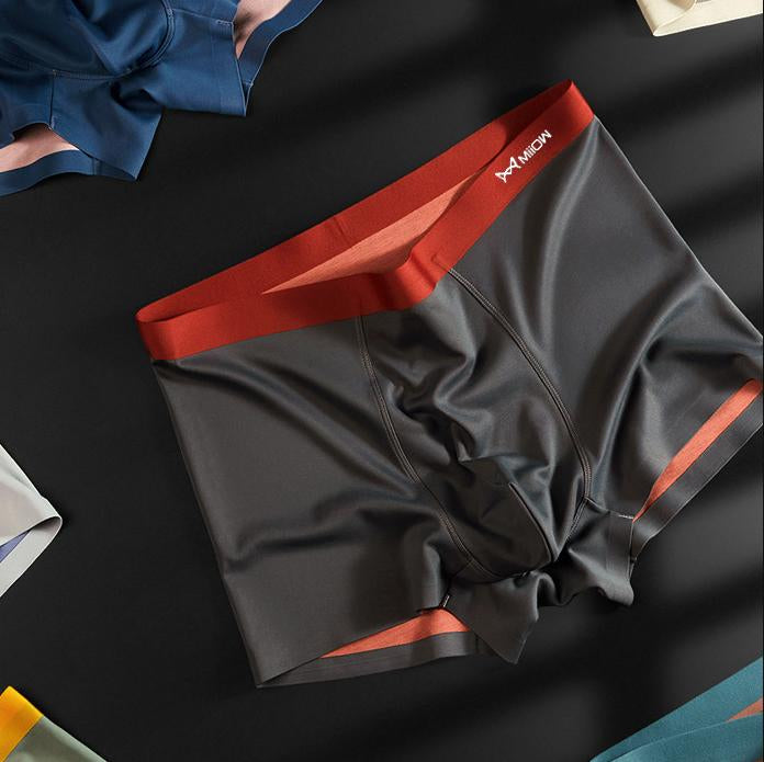 Double-sided silk seamless high-end boxers