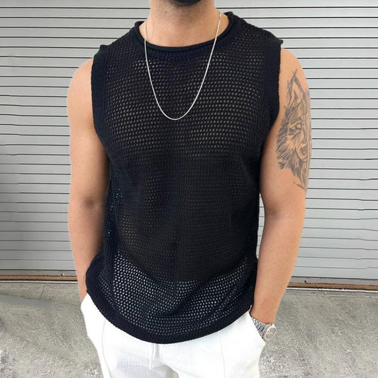 Hollow breathable sexy vest