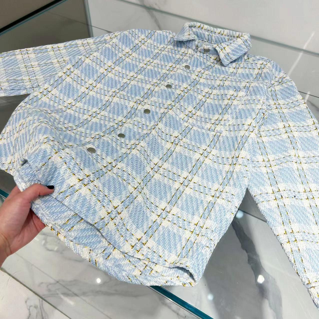 Woven plaid breathable shirt jacket