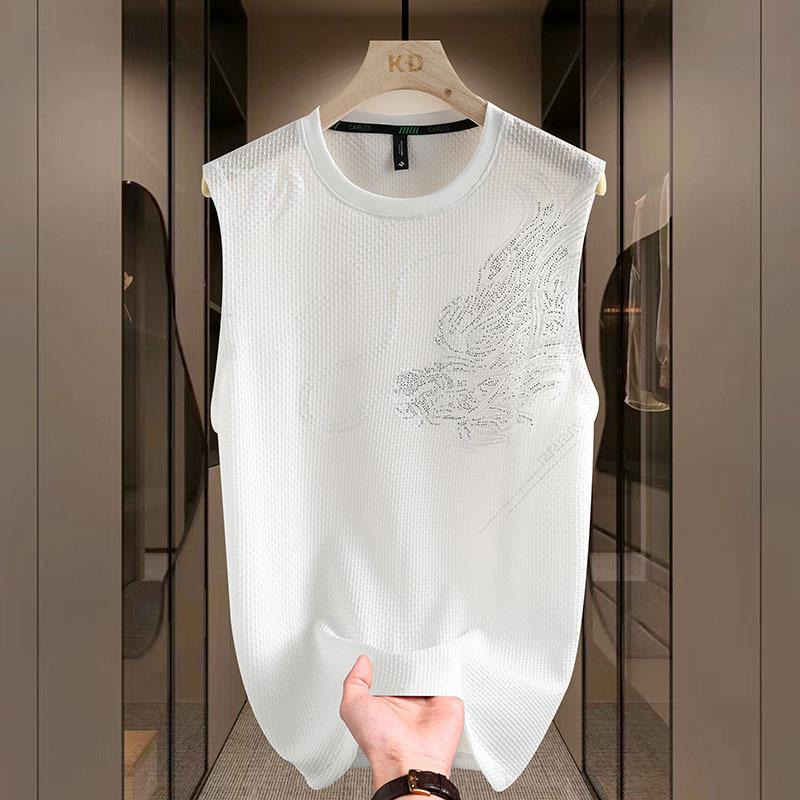 Refreshing quick-drying fabric rhinestone dragon tank top