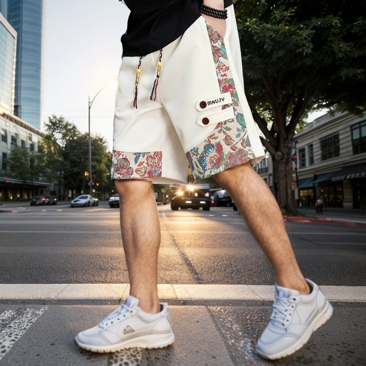 Garden style track shorts