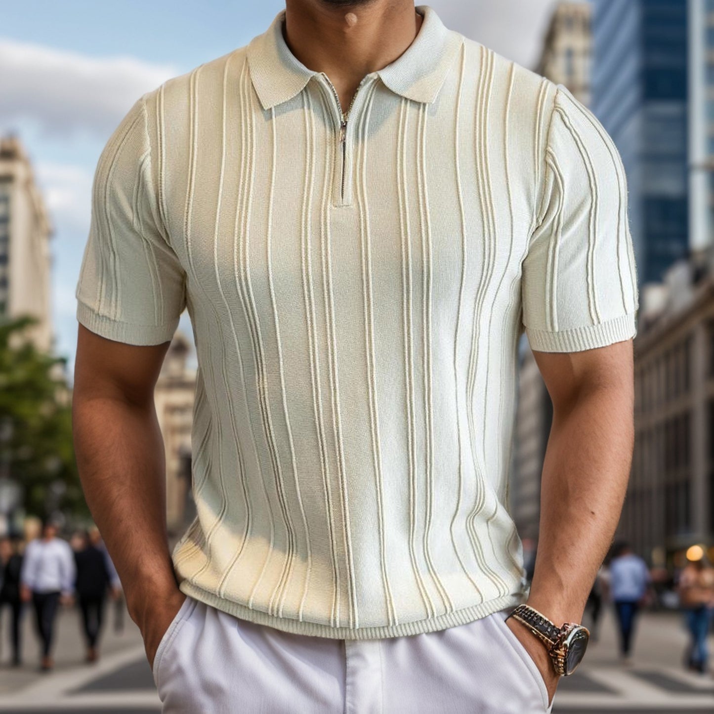 Pure cotton business slim polo