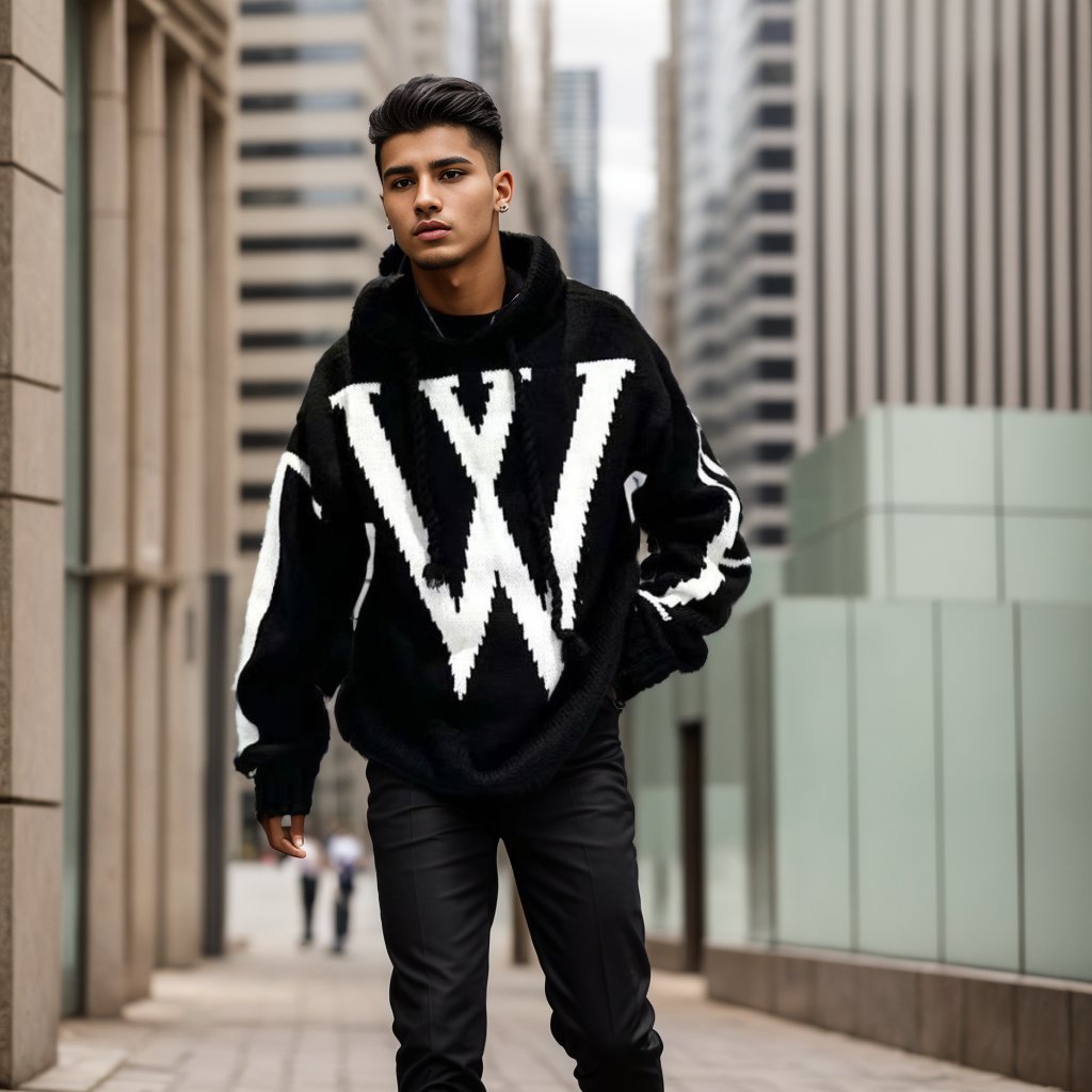 W wool hoodie