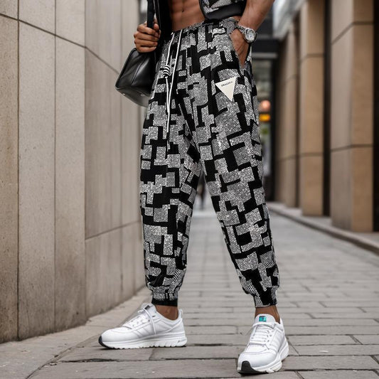 Printed loose casual pants