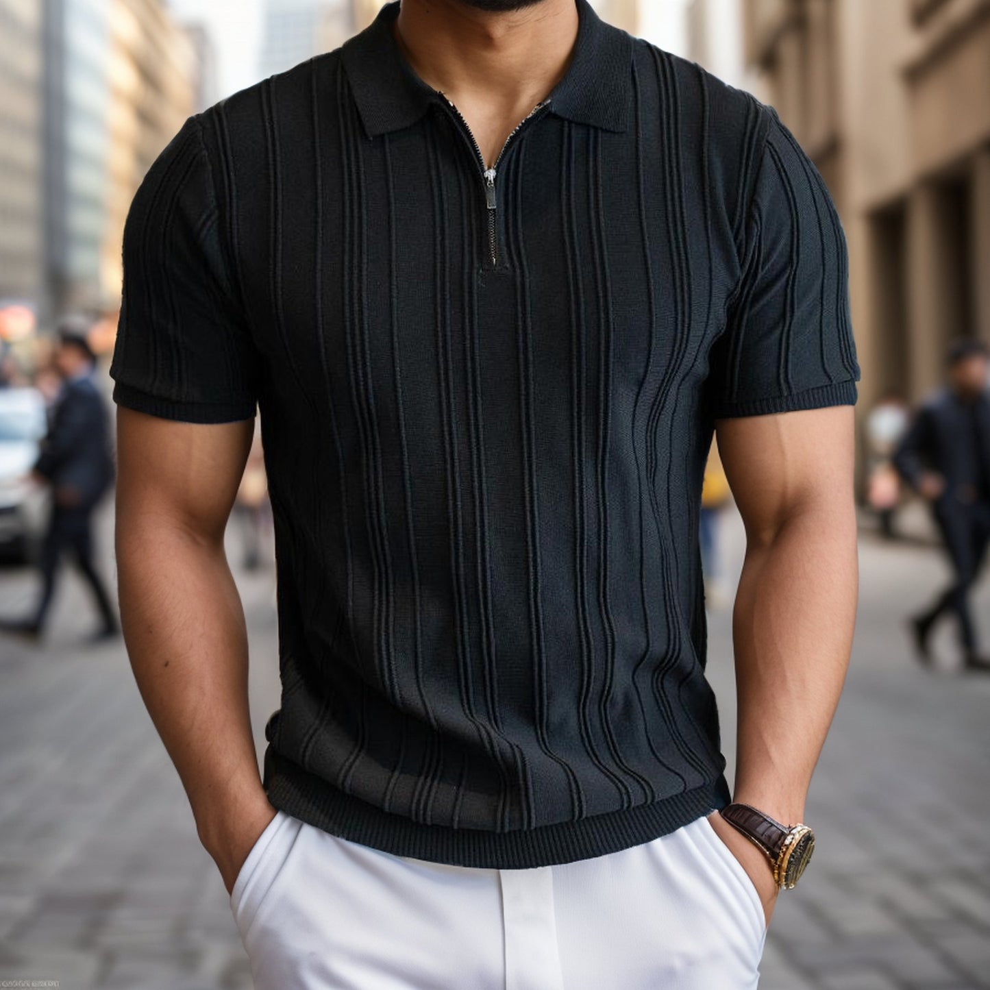 Pure cotton business slim polo