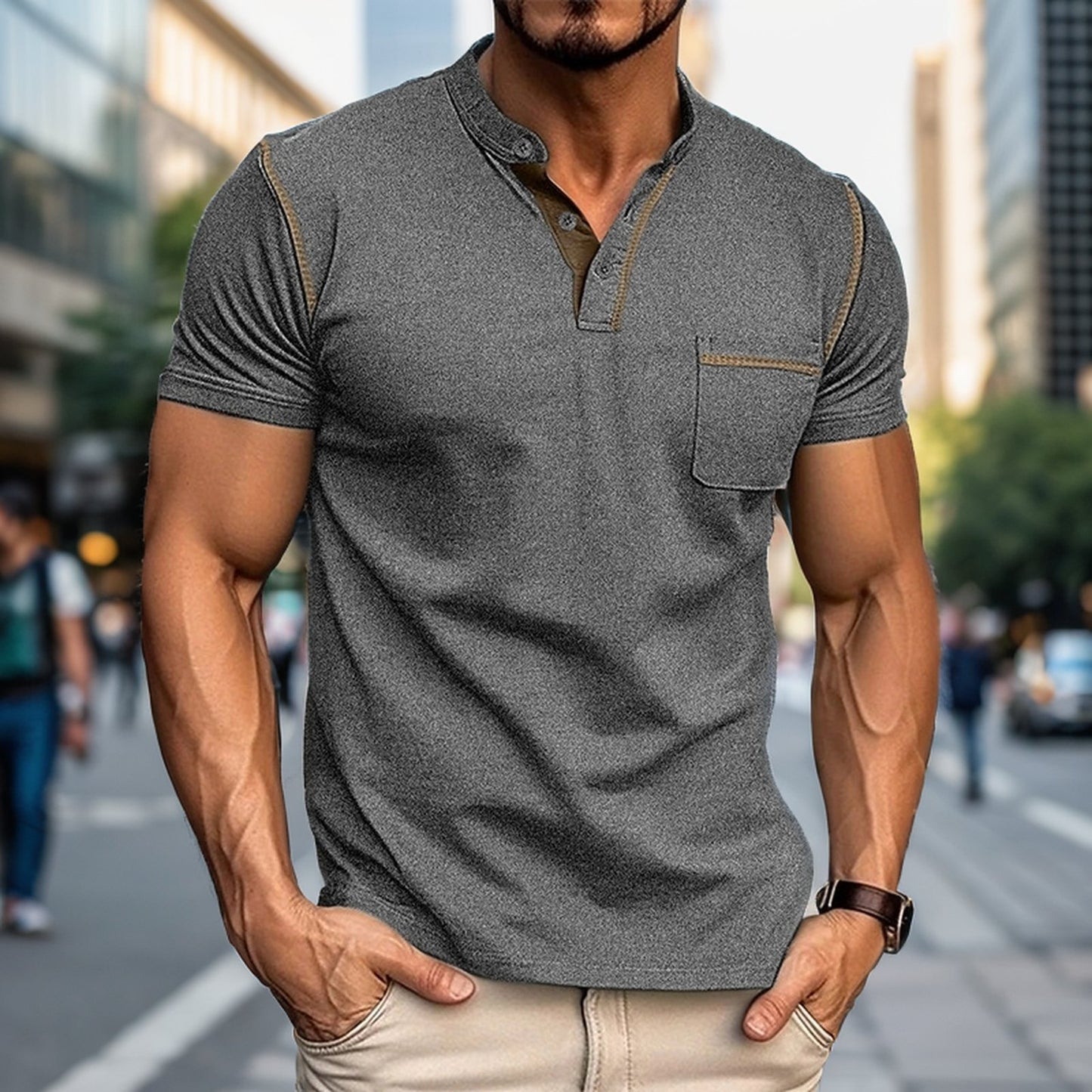 Simple henley shirt