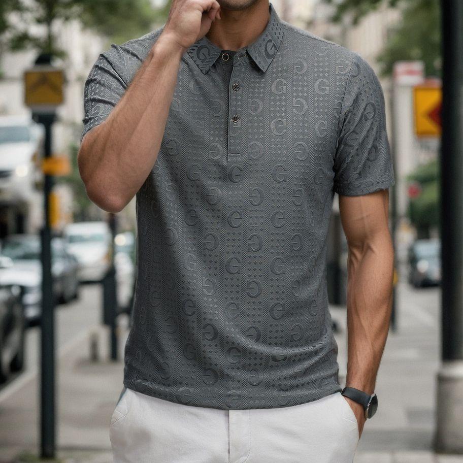 Letter jacquard polo shirt