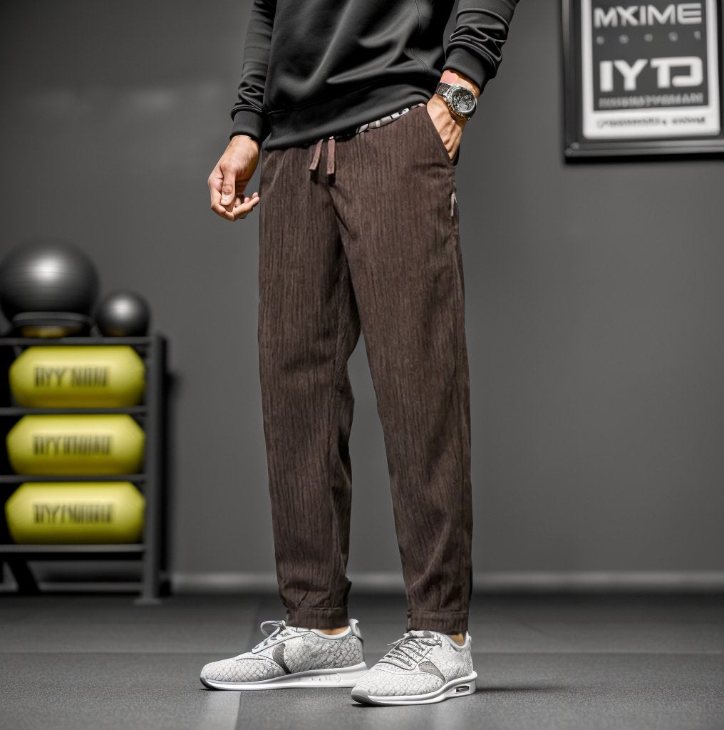 Simple and versatile fleece casual pants