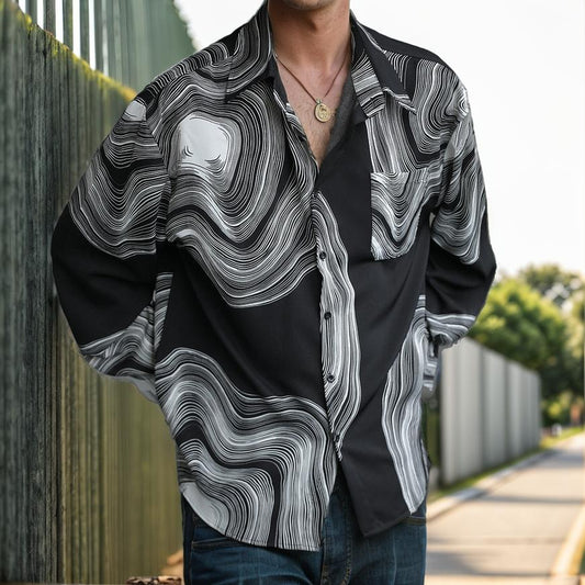 Abstract patterned breathable cool shirt