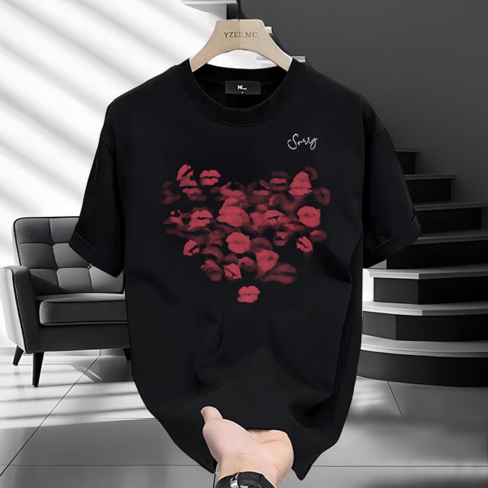 Lip print love T-shirt