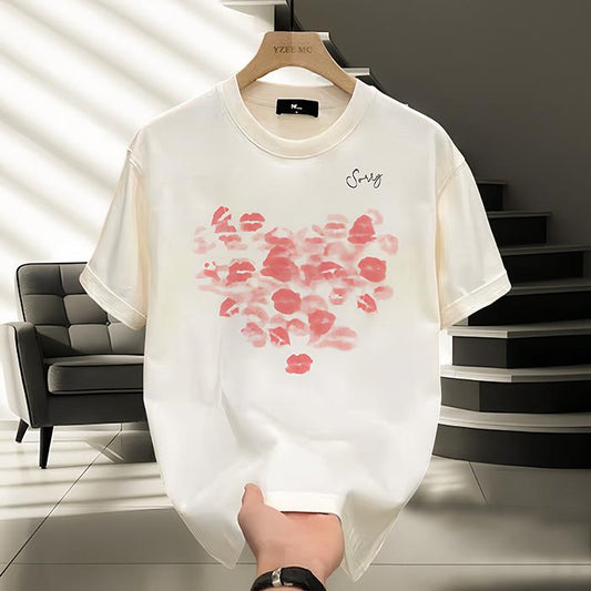 Lip print love T-shirt