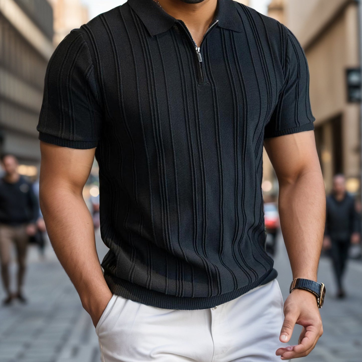 Pure cotton business slim polo