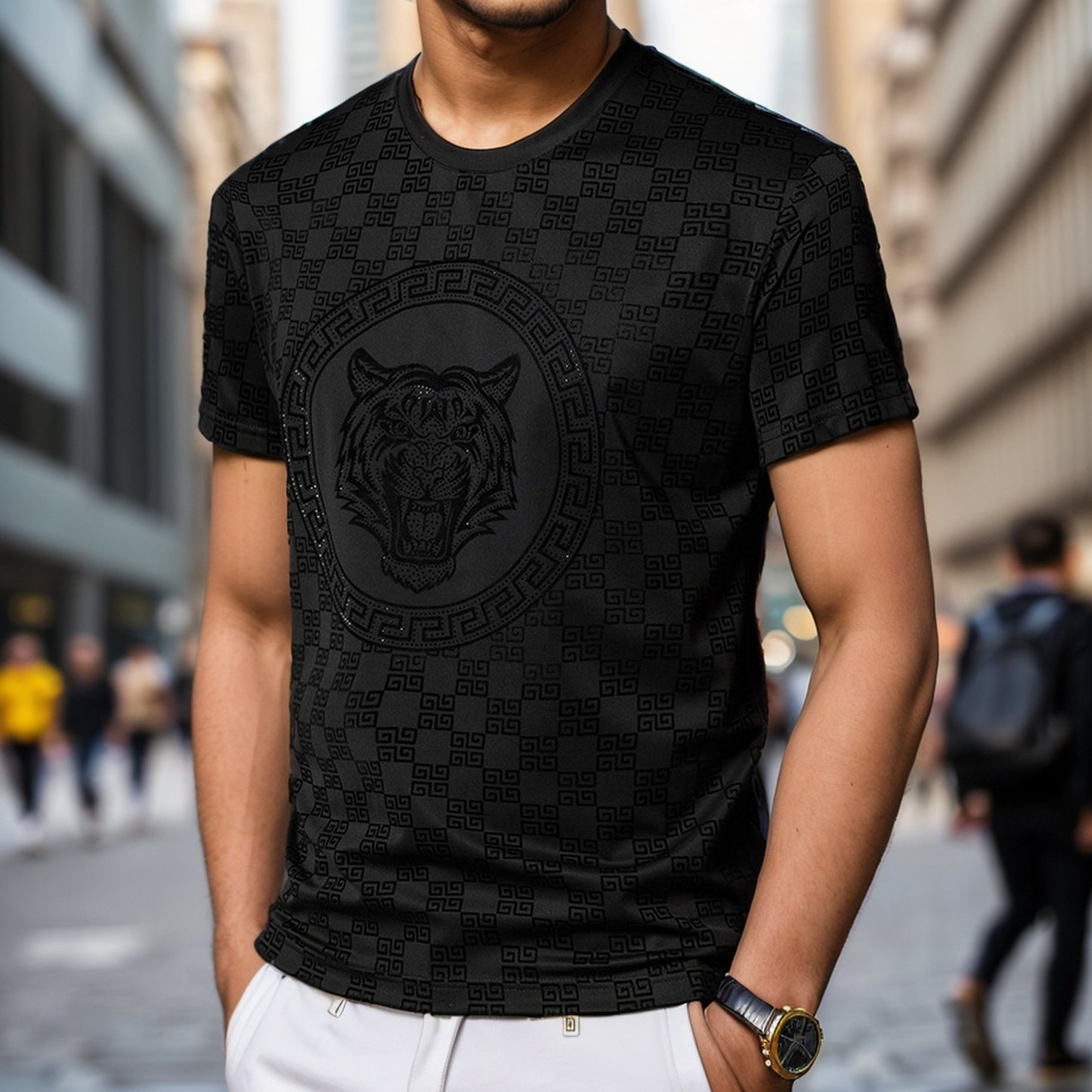 Plaid Tiger Totem T-Shirt