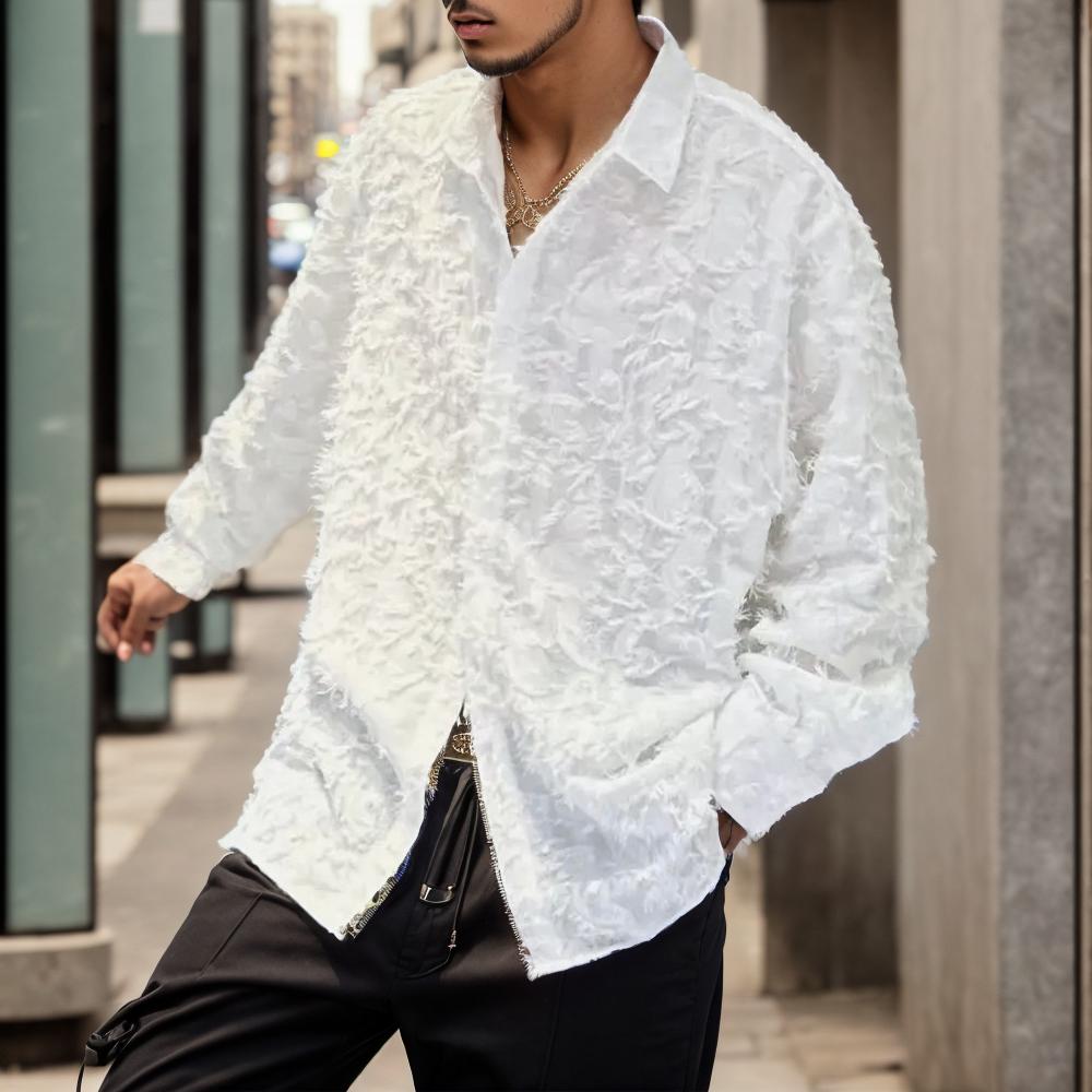 Shredded wool simple shirt