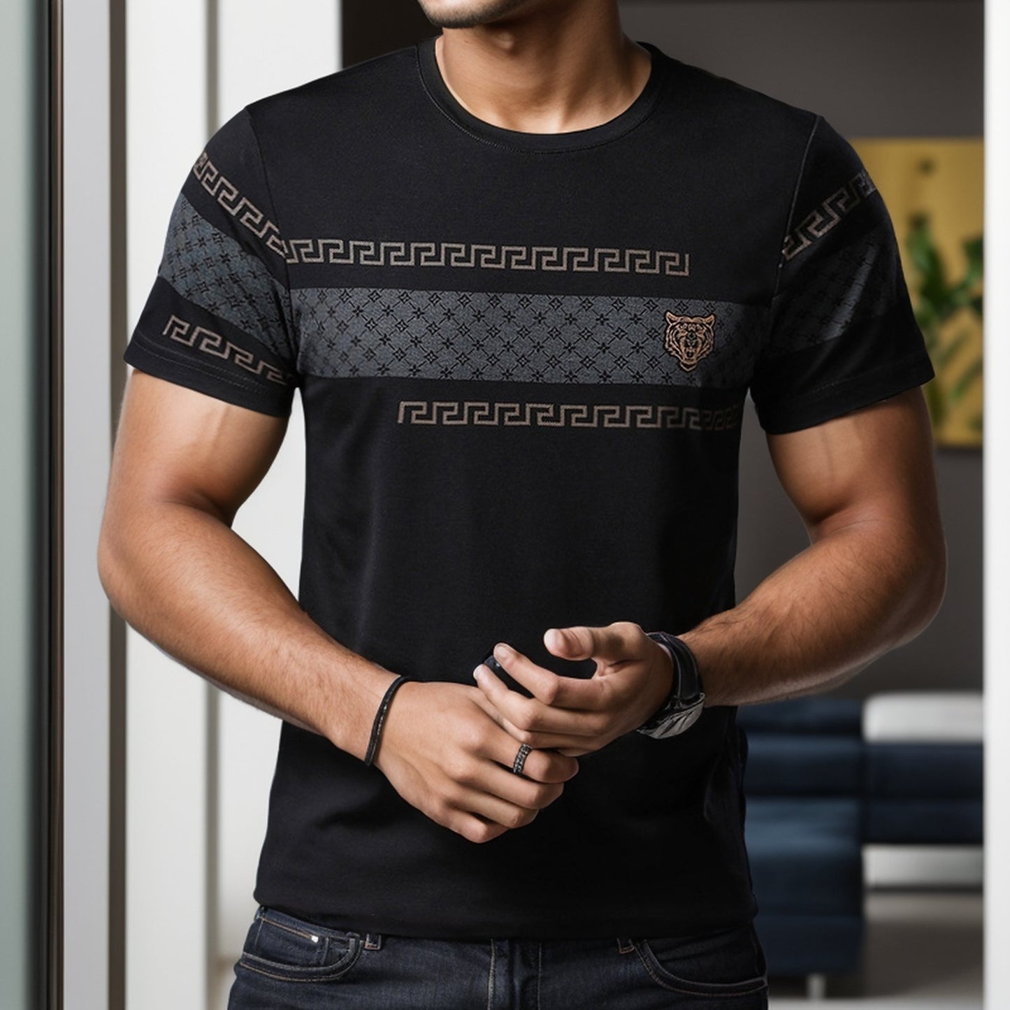 Summer Men's Lightweight Round Neck T-Shirt