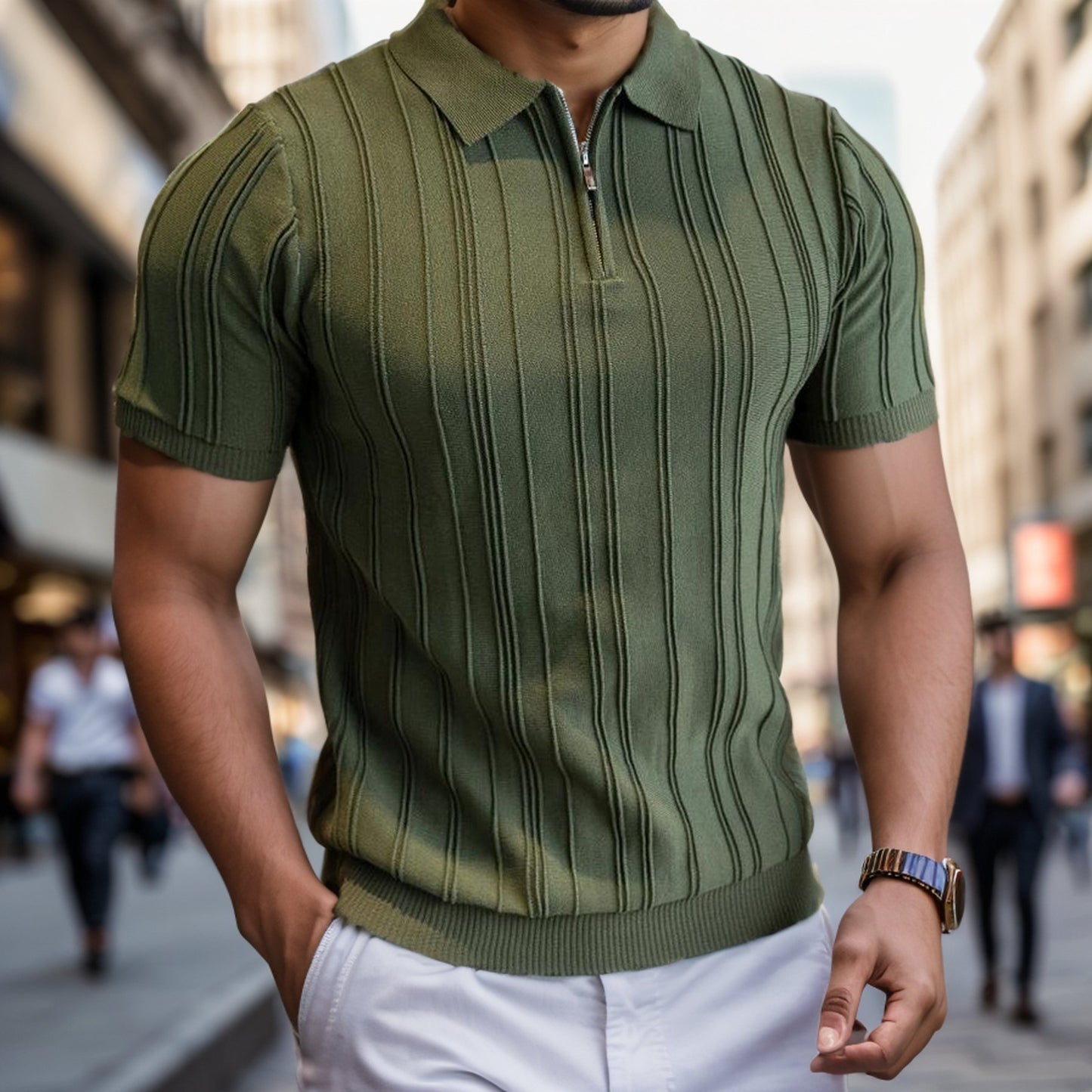 Pure cotton business slim polo