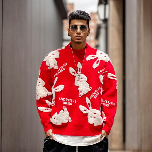 Bunny Jacquard Christmas Sweater