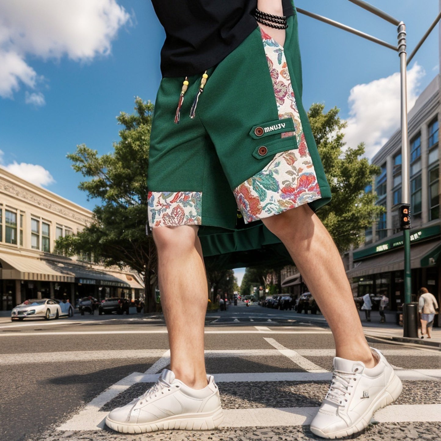 Garden style track shorts