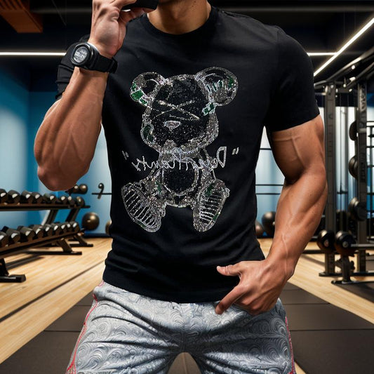 Rhinestone bear T-shirt