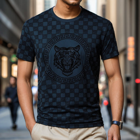 Plaid Tiger Totem T-Shirt