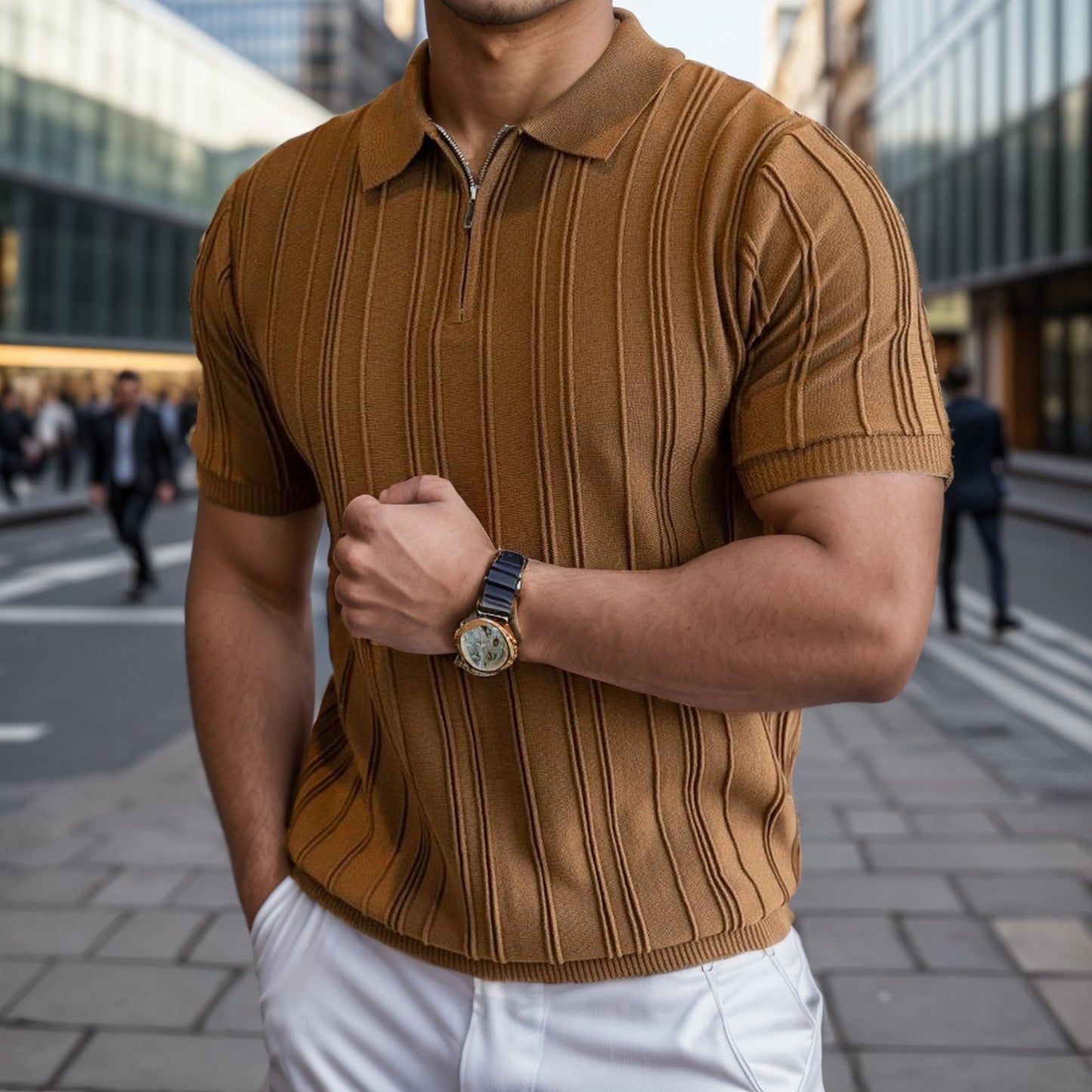 Pure cotton business slim polo