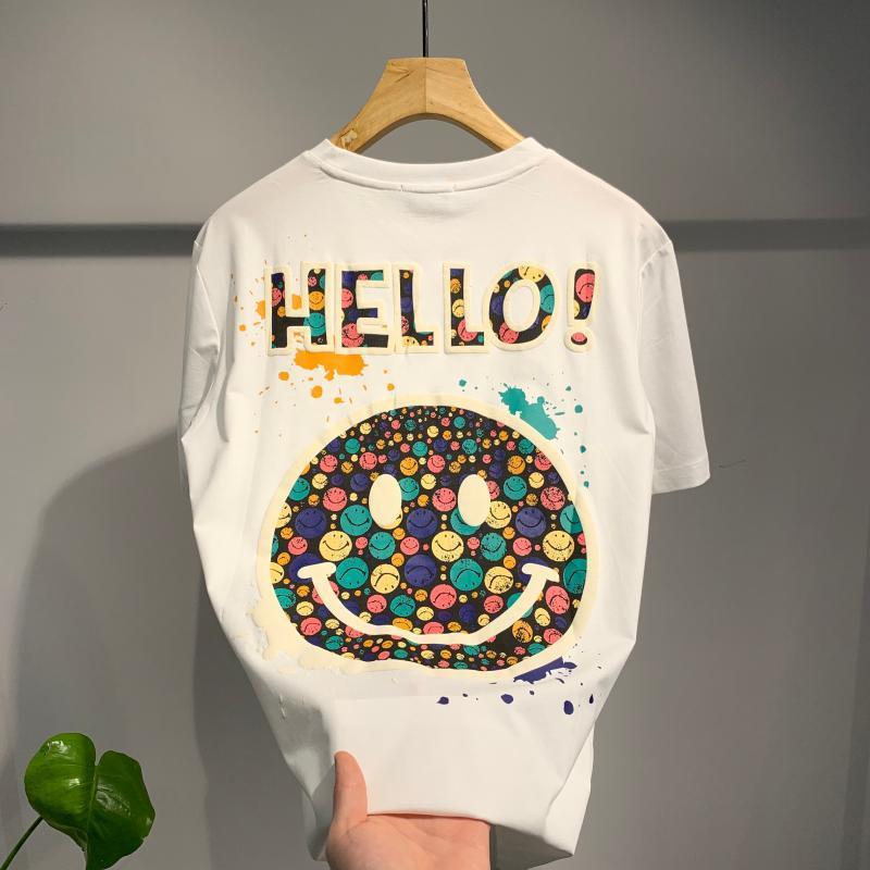 HELLO smiley print T-shirt